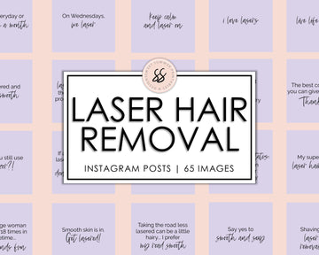 65 Laser Hair Removal Instagram Posts - Lavender - Sweet Summer Designs