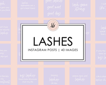 40 Lashes Instagram Posts - Lavender - Sweet Summer Designs