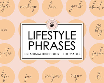 100 Lifestyle Instagram Highlights - Peach - Sweet Summer Designs