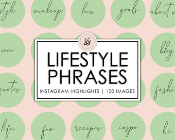 100 Lifestyle Instagram Highlights - Spring Green - Sweet Summer Designs
