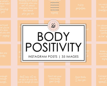 35 Body Positivity Instagram Posts - Peach - Sweet Summer Designs