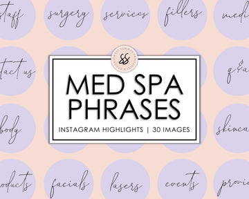 30 Med Spa Instagram Highlights - Lavender - Sweet Summer Designs
