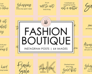 64 Fashion Boutique Instagram Posts - Yellow - Sweet Summer Designs