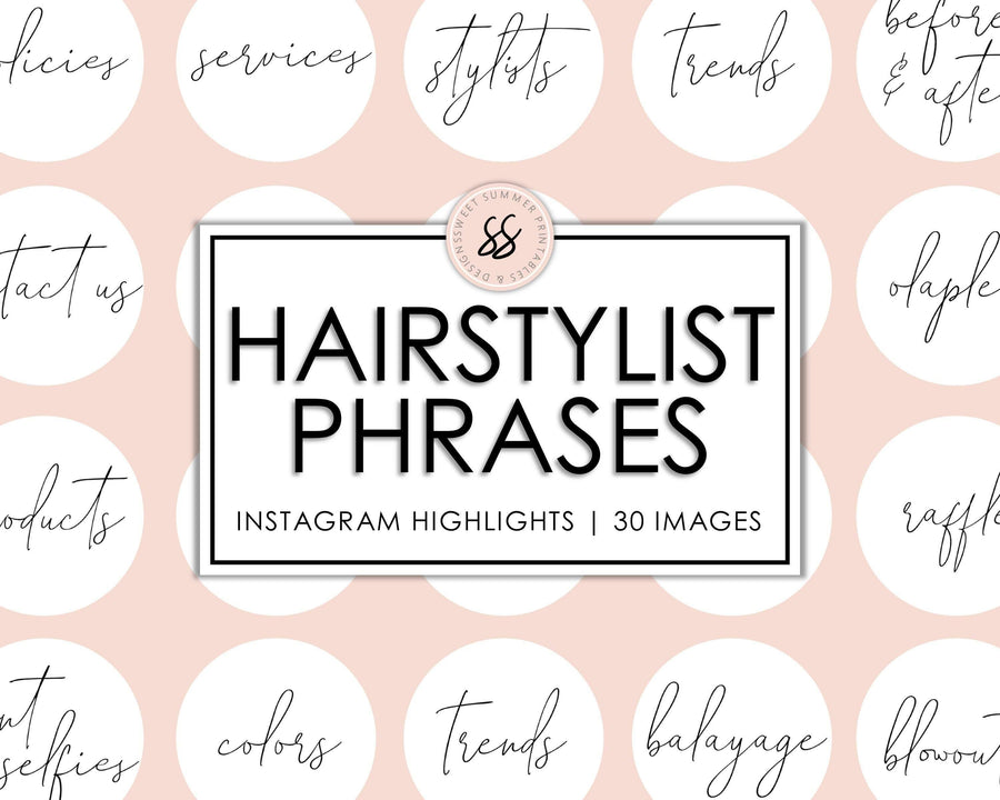 30 Hairstylist Instagram Highlights - White - Sweet Summer Designs