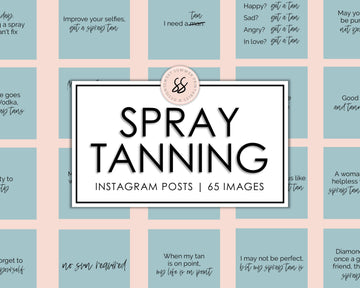 65 Spray Tanning Instagram Posts - Teal - Sweet Summer Designs