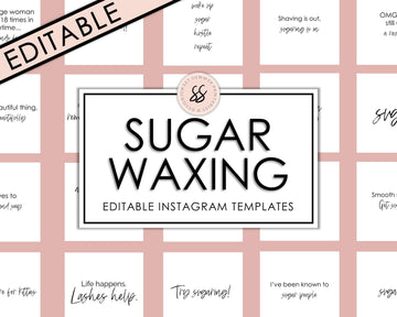 Editable Instagram Posts - Sugar Waxing - Sweet Summer Designs