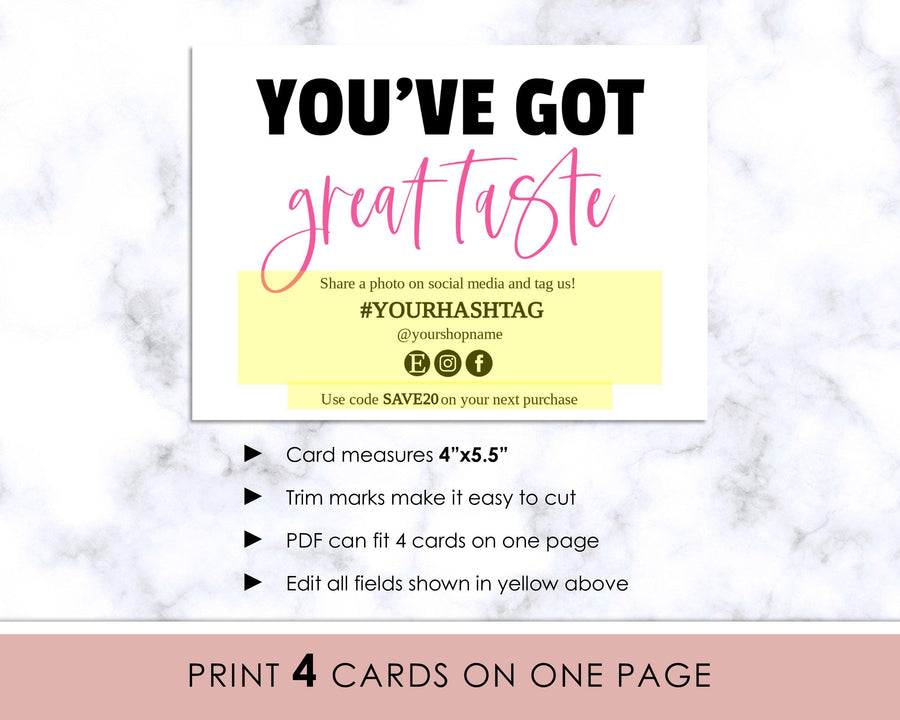 Thank You Card - Business - Editable - 