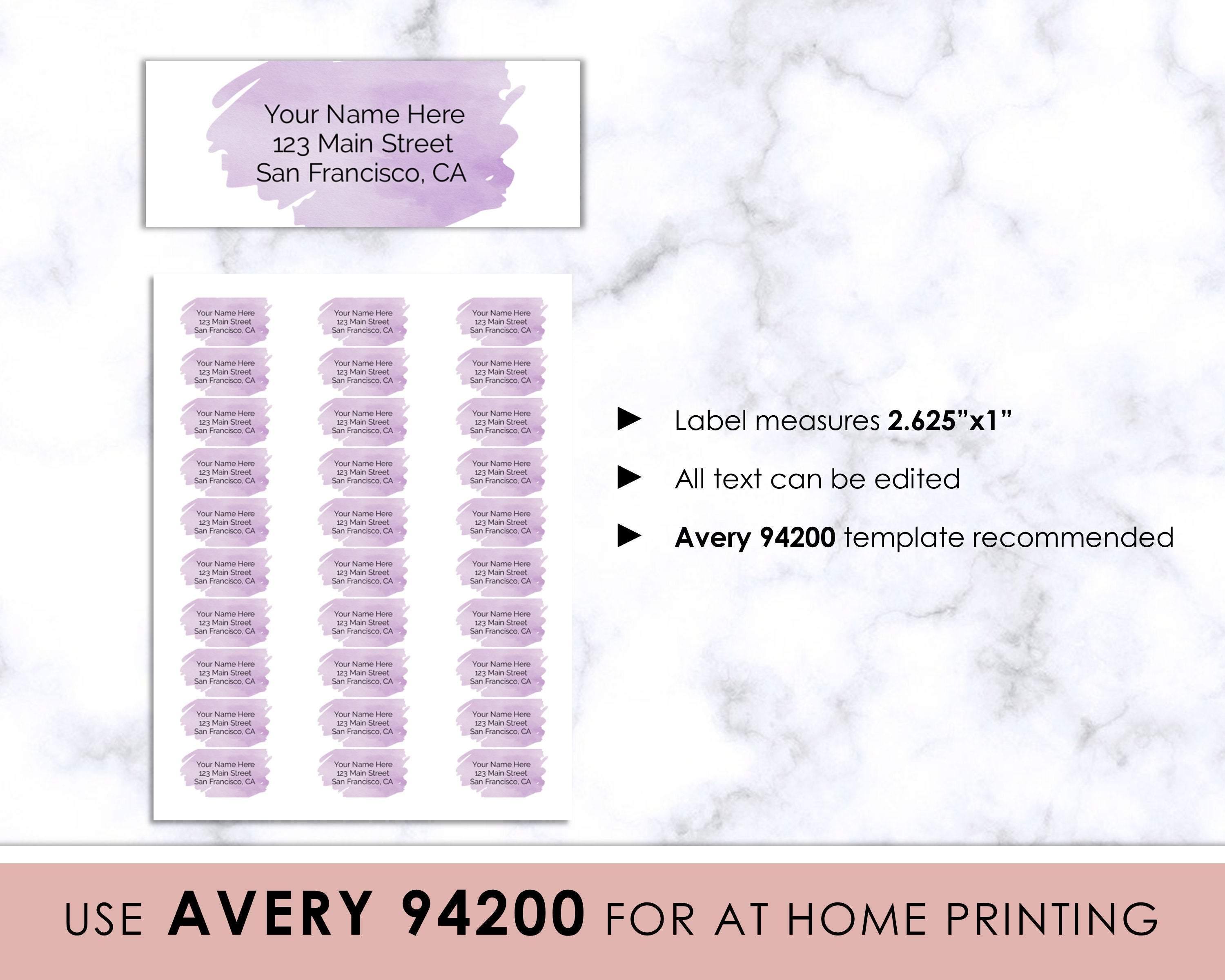 Editable Return Address Label - Purple Splash – Sweet Summer Designs