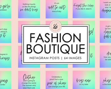 64 Fashion Boutique Instagram Posts - Rainbow - Sweet Summer Designs