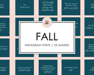 25 Fall Instagram Posts - Slate Blue - Sweet Summer Designs