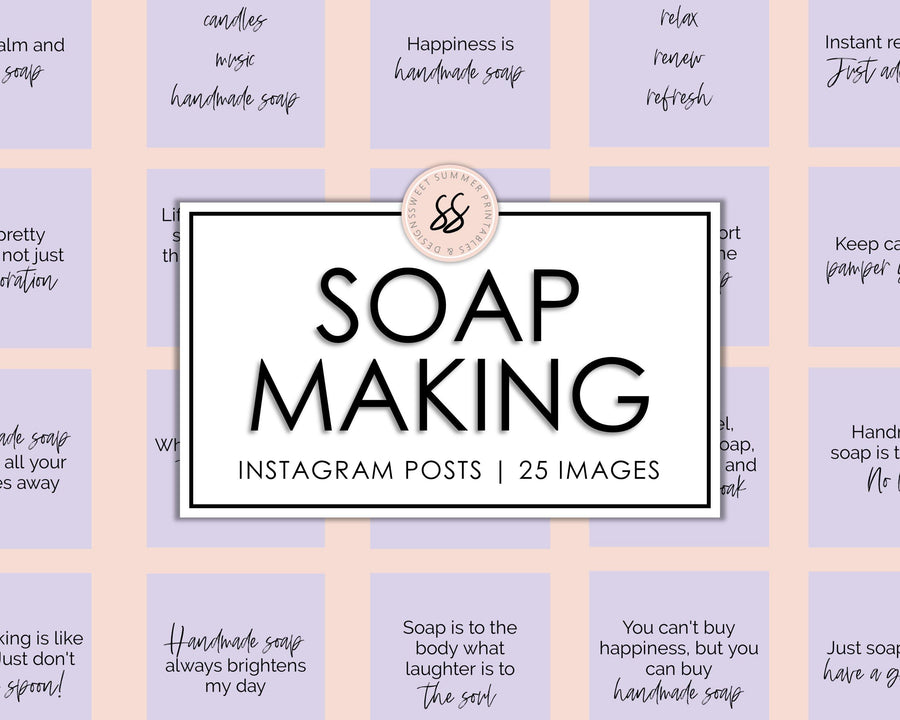 25 Soap Making Instagram Posts - Lavender - Sweet Summer Designs