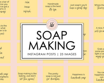 25 Soap Making Instagram Posts - Yellow - Sweet Summer Designs