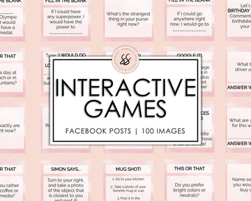 100 Facebook Interactive Posts - Blush - Sweet Summer Designs