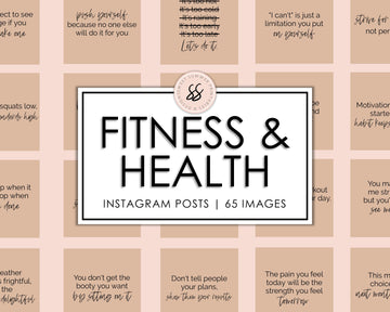 65 Health & Fitness Instagram Posts - Tan - Sweet Summer Designs