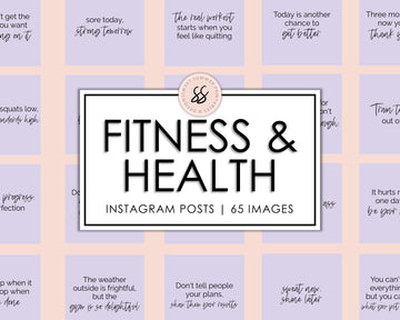 65 Health & Fitness Instagram Posts - Lavender - Sweet Summer Designs