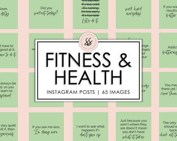 65 Health & Fitness Instagram Posts - Spring Green - Sweet Summer Designs