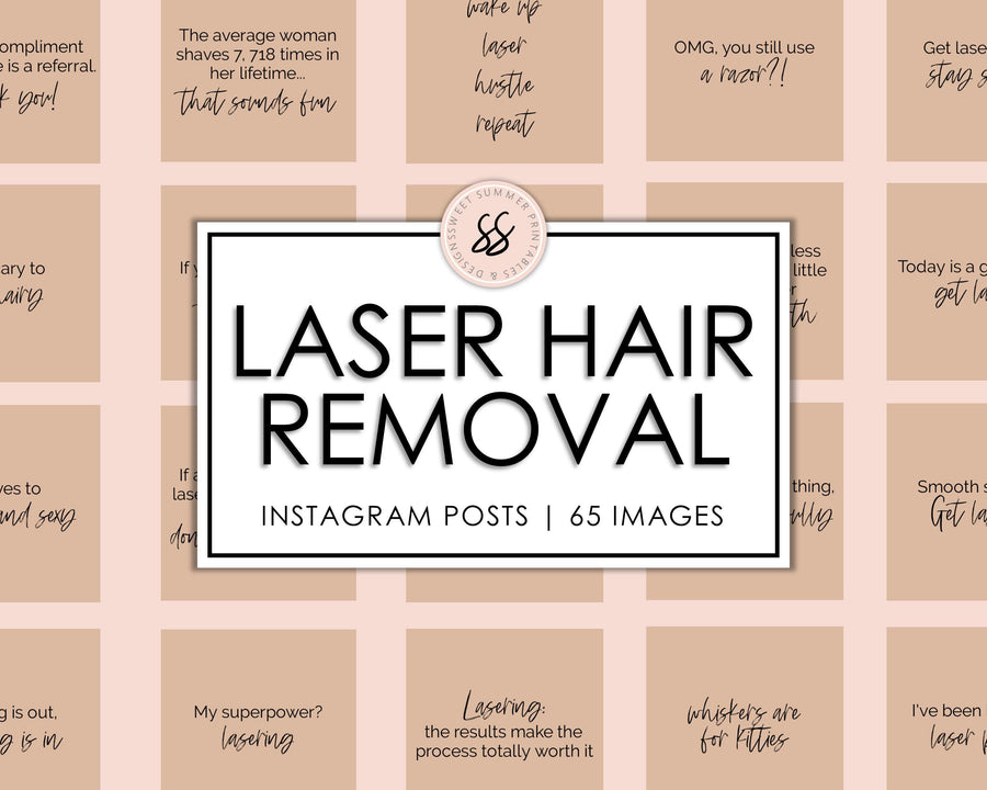 65 Laser Hair Removal Instagram Posts - Tan - Sweet Summer Designs