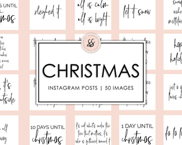 50 Christmas Instagram Posts - White - Sweet Summer Designs