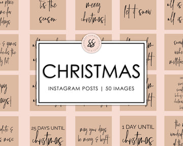 50 Christmas Instagram Posts - Tan - Sweet Summer Designs