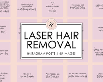 65 Laser Hair Removal Instagram Posts - Blush - Sweet Summer Designs