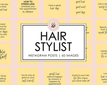 60 Hairstylist Instagram Posts - Yellow - Sweet Summer Designs