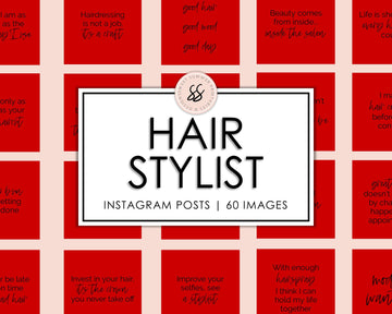 60 Hairstylist Instagram Posts - Red - Sweet Summer Designs
