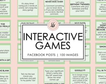 100 Facebook Interactive Posts - Spring Green - Sweet Summer Designs