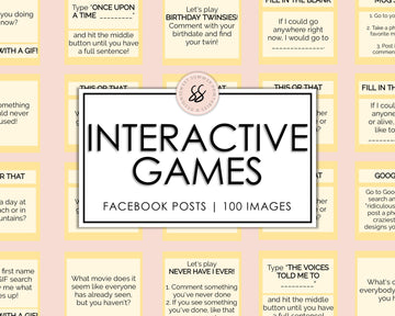 100 Facebook Interactive Posts - Yellow - Sweet Summer Designs