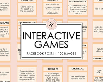 100 Facebook Interactive Posts - Peach - Sweet Summer Designs