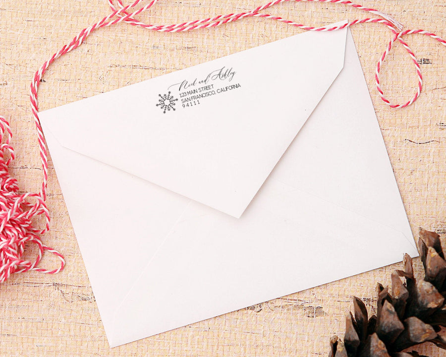 Editable Envelope Template - Christmas - Snowflakes