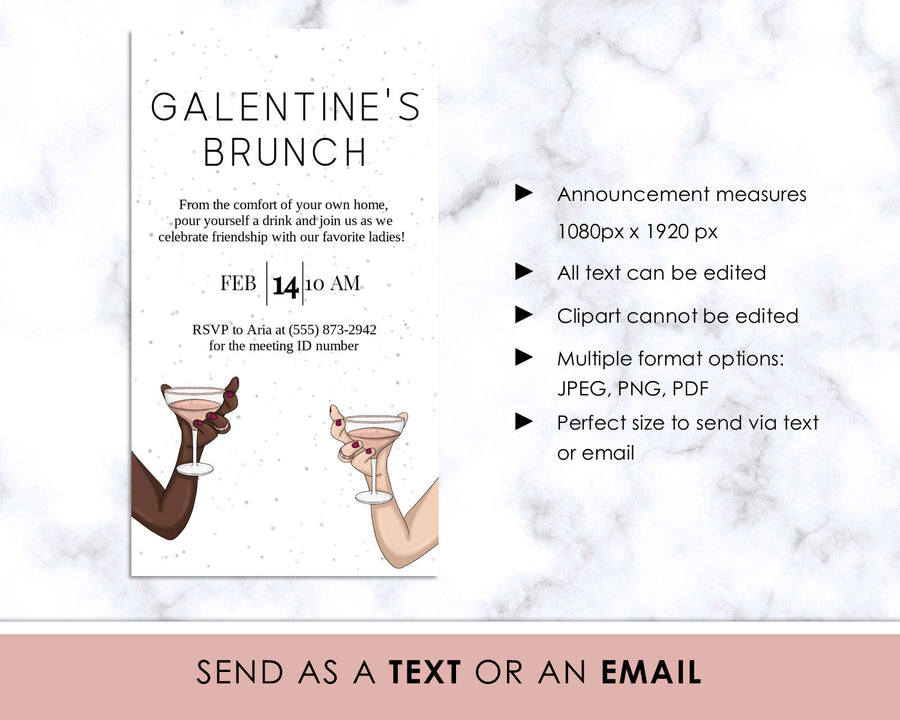 Digital Announcement - Valentine's Day - Champagne Toast