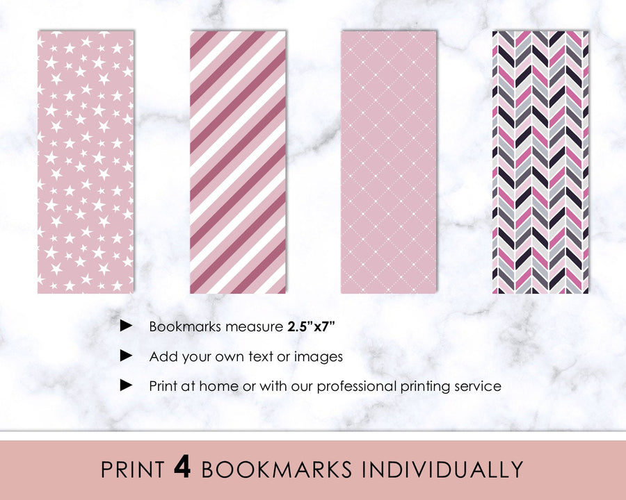 Bookmarks - Editable - Pink Fun