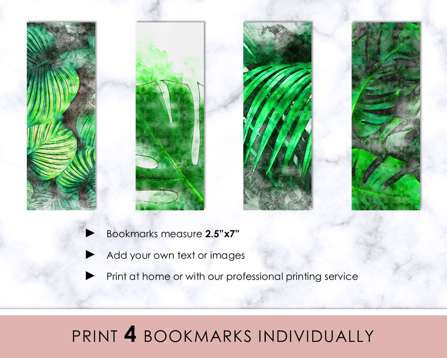 Bookmarks - Editable - Tropical