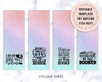 Bookmarks - Editable - Book Lover Quotes Vol 3