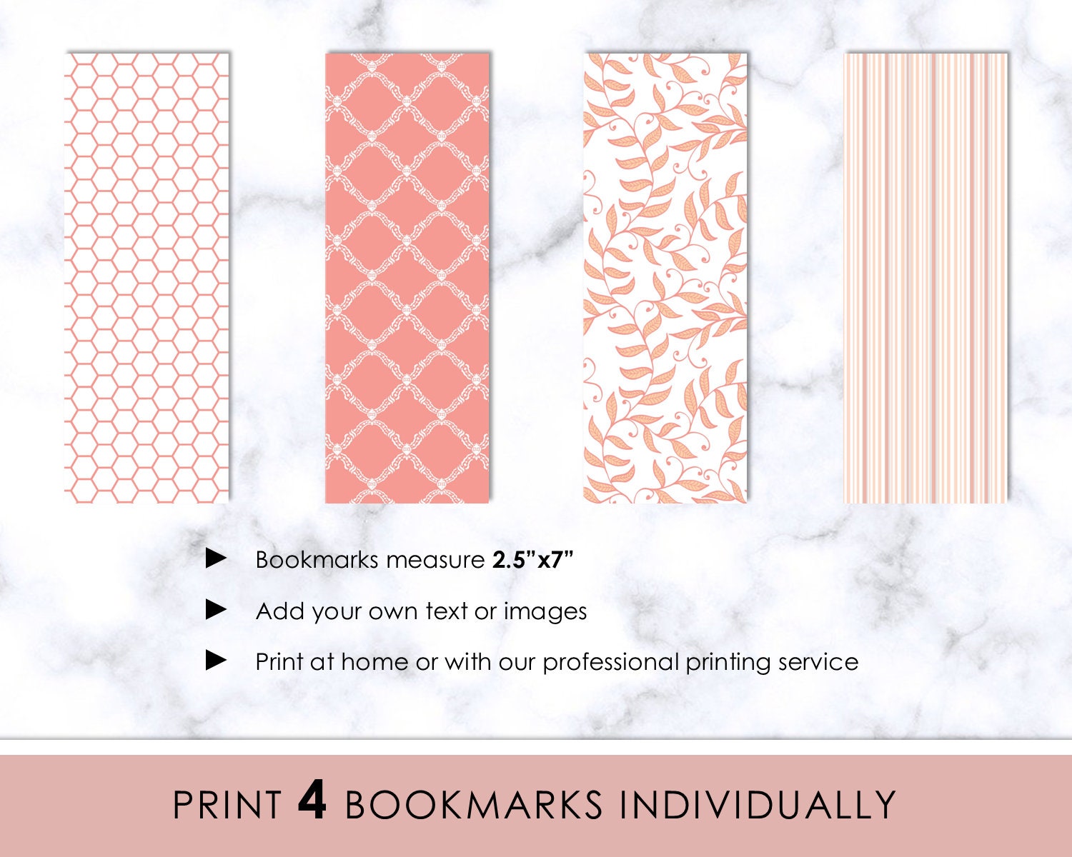 Bookmarks - Editable - Peachy – Sweet Summer Designs