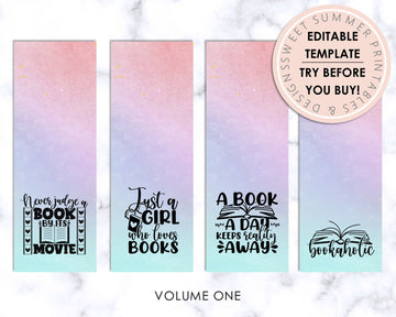 Bookmarks - Editable - Book Lover Quotes Vol 1