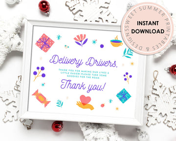 Delivery Drivers Sign Printable - Goodies