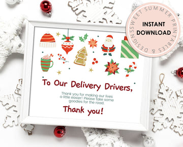 Delivery Drivers Sign Printable - Christmas Fun