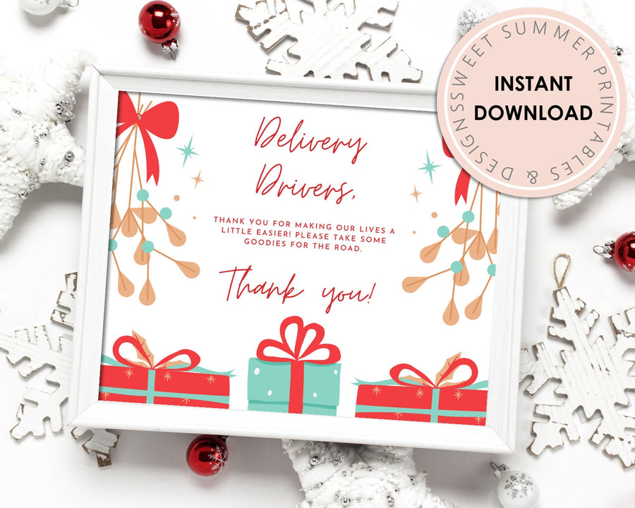 Delivery Drivers Sign Printable - Gifts